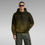 G-STAR® Hand Sprayed Hooded Loose Sweater Green