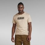 G-STAR® RAW. Felt T-Shirt Beige