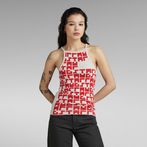 G-Star RAW® Printed Tank Top Cropped Ultra Slim Multi color