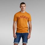 G-Star RAW® Puff Logo Slim T-Shirt Brown
