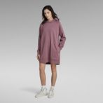 G-STAR® Fabric Mix Loose Hoodie Dress Purple