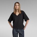 G-STAR® Deep V-Neck Loose Top Black