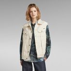 G-STAR® Oversized Denim Vest Evergreen White