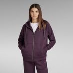 G-Star RAW® Premium Core 2.1 Hooded Zip Thru Sweater Purple