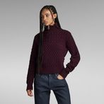 G-STAR® Chunky Knitted Skipper Sweater Purple