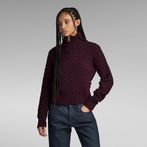 G-Star RAW® Chunky Knitted Skipper Sweater Purple