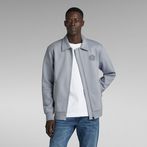 G-Star RAW® Polo Collar Zip Thru Sweater Grey