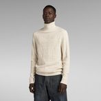 G-Star RAW® Table Structure Turtle Knitted Sweater Beige