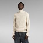 G-STAR® Table Structure Turtle Knitted Sweater Beige