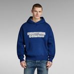 G-STAR® Graphic Loose Knitted Hoodie Medium blue