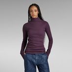 G-STAR® Slim Rib Mock Top Purple