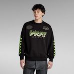 G-Star RAW® Moto Sport Graphic Loose Sweater Black