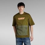 G-STAR® Fabric Mix Boxy T-Shirt Green