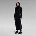 G-STAR® Velvet Slit Dress Black