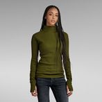 G-STAR® Slim Rib Mock Top Green