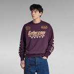 G-Star RAW® Moto Sport Graphic Loose Sweater Purple