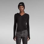 G-Star RAW® Hooded Slim Knitted Sweater Black