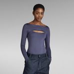 G-STAR® Cut-Out Slim Boat Top Purple