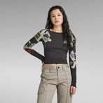 G-Star RAW® Lookbook Cropped Baby Sister Top Grey