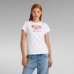 G-Star RAW® Calligraphy Graphic Top White