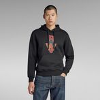 G-STAR® Graphic Hooded Sweater Black