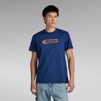 G-Star RAW® Distressed Old School Logo T-Shirt Dark blue