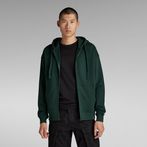 G-Star RAW® Essential Loose Zip Thru Hooded Sweater Green