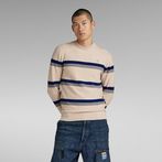 G-Star RAW® Stripe Knitted Sweater White