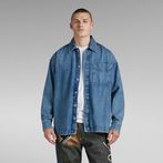 G-Star RAW® Unisex Boxy Fit Oversized Overshirt Medium blue