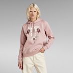 G-Star RAW® Look Book Graphic Hoodie Pink