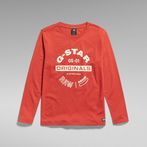 G-Star RAW® Kids Long Sleeve T-Shirt Originals Graphic Red