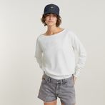G-Star RAW® Boat Neck Loose Sweater White
