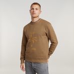 G-Star RAW® Musa Palm Stencil Sweater Beige
