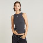 G-STAR® Racerback Ribbed Slim Tank Top Grey