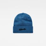 G-STAR® Effo Artwork Long Beanie Medium blue front flat