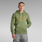 G-Star RAW® Distressed Originals Hooded Sweater Green