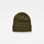 G-STAR® Effo Long Beanie Green front flat