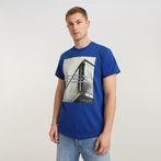 G-STAR® HQ Old School Logo Lash T-Shirt Medium blue