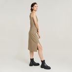 G-STAR® Spaghetti Strap Slit Dress Brown