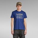 G-Star RAW® Triple Logo Graphic T-Shirt Medium blue