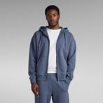 G-Star RAW® Essential Loose Zip Thru Hooded Sweater Medium blue