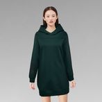 G-STAR® Graphic Loose Hooded Sweat Dress Green