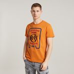 G-Star RAW® Multicolor Graphic T-Shirt Orange