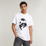 G-Star RAW® Illustration Leg Loose T-Shirt White