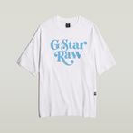 G-Star RAW® Unisex Oversized Boxy Graphic T-Shirt White