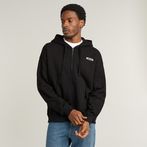 G-STAR® Multi Zip Thru Loose Hooded Sweater Black