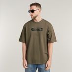 G-STAR® Old Skool Logo Boxy T-Shirt Brown