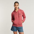 G-STAR® Chest Graphic Hooded Zip Thru Sweater Pink