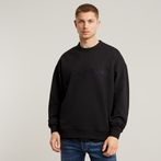 G-STAR® Chenille G-Script Loose Sweater Zwart