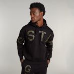 G-STAR® Embro Print Loose Hooded Sweater Black